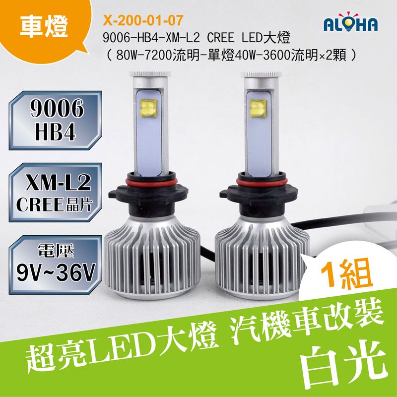 9006/HB4-XM-L2 CREE LED大燈